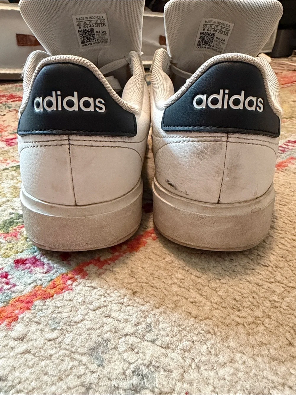 Adidas Women’s Black & White Athletic Sneakers. Size 8